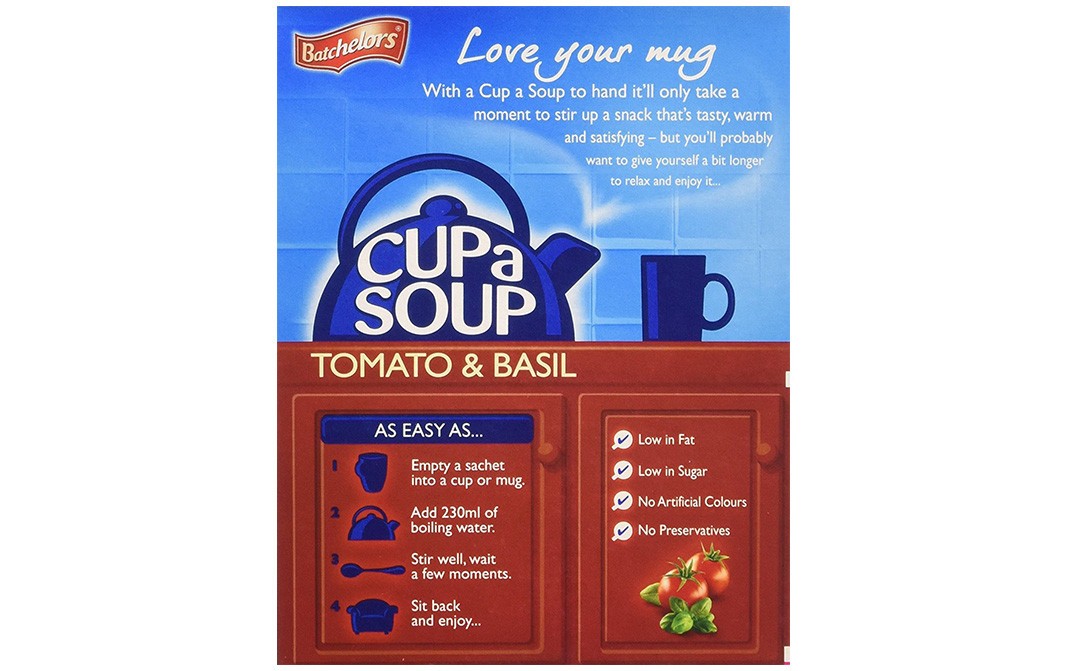 Batchelors Cup a Soup Tomato & Basil   Box  93 grams